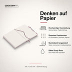LEUCHTTURM1917 - Notebook Hardcover Medium A5-251 Numbered Pages for Writing and Journaling - Thinking Ahead (Dotted Paper, Dusty Rose)