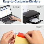 Avery Big Tab Insertable Dividers, 8-Tab, Multicolor, 1 Set