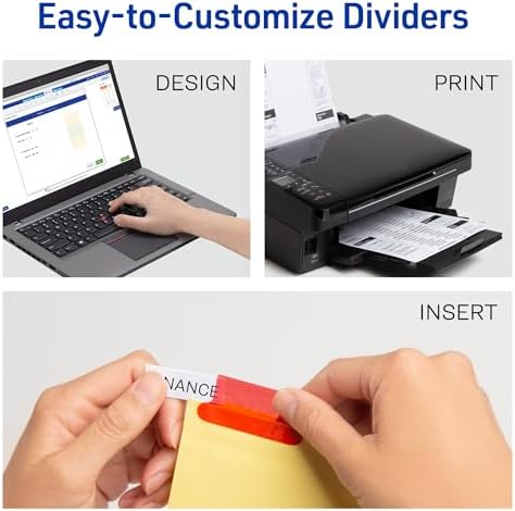 Avery Big Tab Insertable Dividers, 8-Tab, Multicolor, 1 Set