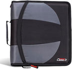 Case-it Dual Binder | Two 1.5" D-Rings | 600-Sheet | Dual-101 Jet Black