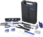 Torin 129 Piece Tool Set Household Repair Tool Kit with Plastic ToolBox, S2 tool steel adjustable wrench, driver handle, Wire Striper, measuring tape, screwdriver bits, screwdrivers Set.etc, APK129TSM