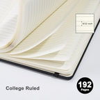 ViVin 6 Pack A5 Hardcover Lined Notebook,192 pg College Ruled 5.5x8.3