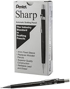 Pentel Sharp Mechanical Pencil, (0.5mm), Metallic Graphite Barrel, Box of 12 (P205MN)