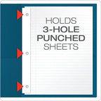 Oxford Two-Pocket Folders w/Fasteners, Blue, Letter Size, 25 per Box (57702)