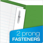 Oxford Twin Pocket Folders with Fasteners, Letter Size, Light Green, 25 per Box (57703)