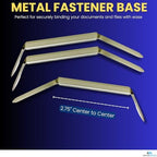 1InTheOffice Paper Fasteners, Prong Fasteners, Metal Fasteners, 2 Inch, 2.75" Center to Center, 100 Pieces/Pack, (200)