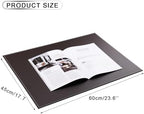 KINGFOM Desk Pad & Mat 24" x 18" Protector Large Mouse Pad PU Leather for Desktops and Laptops (Brown)