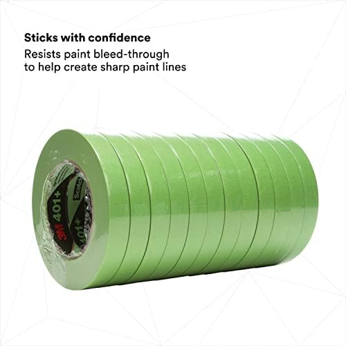 3M High Performance Green Masking Tape 401+, 12 mm x 55 m 6.7 mil