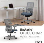 HON Ignition 2.0 ReActiv Ergonomic Office Chair, Lumbar Support, Ocean