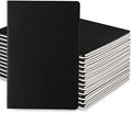 24 Pack College Ruled Notebook & Journal Bulk, Black Cover, Line Thick Paper, A5 Size, 5.5x8.3 inch, 60 Pages, Small Subject Note Pad Planner Set for Women Men Kids Traveler Student Office