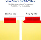 Avery Big Tab Insertable Dividers, 8-Tab, Multicolor, 1 Set