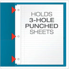 Oxford Two-Pocket Folders w/Fasteners, Light Blue, Letter Size, 25 per Box (57701)
