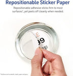 Avery Printable Sticker Paper, 8.5" x 11", Matte White, Repositionable Adhesive, Laser/Inkjet Compatible, 30 Label Sheets, Great for Product Branding, Cute Stickers, and More (2-Pack of 3383)