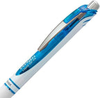 Pentel EnerGel Pearl Retractable Liquid Gel Pen, (0.7mm) Metal Tip, Medium Line, Sky Blue Accent, Sky Blue Ink, 12 pack (BL77PW-S)