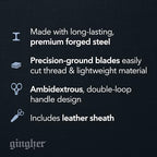 Gingher 4" Straight Embroidery Scissors to Cut Fabric & Needlework
