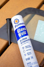 Permatex 81100 Glass Weld Premium Urethane Windshield Sealant - Polyurethane Glue Automotive Seam Sealer, Window Sealant Glass Glue for Car Glass Repair - Strong, Flexible, Fast Curing, 10.5oz