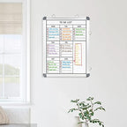 LUCYCAZ Weekly Dry Erase Board, 16" x 12" Magnetic Dry Erase Board for Wall, Hanging Double-Sided to Do List Whiteboard, Small Weekly Planning Board for School, Home, Office