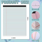 Fuutreo 8 Pcs Legal Pads 8.5 x 11 Colored Note Pads, Subtle Colors