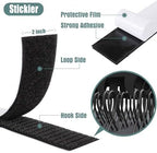 Navona 27Ft x 2 Inch Heavy Duty Hook and Loop Strips with Adhesive, Black