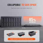 VEVOR 65L Collapsible Storage Bins with Lids 3 Packs, Stackable Crates