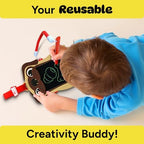 Boogie Board Sketch Pals Highland Cow 4” LCD Writing Tablet for Kids – Reusable Mess-Free Drawing Pad with Tethered Stylus – Clip-On Travel Doodle Board Toy – Ages 3+