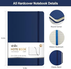 ViVin 12 Pack A5 Hardcover Lined Notebook,192 pg College Ruled 5.5x8.3