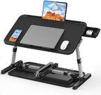 HETTHI Bed Laptop Table Adjustable Foldable Laptop Stand 22.04×12.2in Black