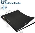 Sooez Binder with Plastic Sleeves 18-Pocket, Displays 36 Pages, 8.5"x11"