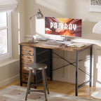 Pamray 32 Inch Computer Desk with 4 Drawers Small Office Desk for Home Bedroom Study Writing Simple Modern Computer Table Vintage