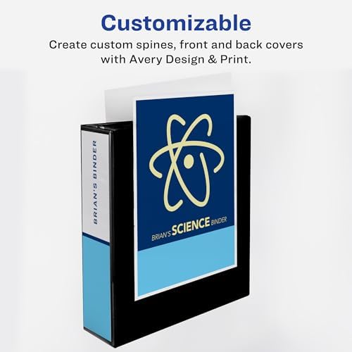 Avery® Heavy-Duty View 3 Ring Binder, 3" Slant Rings, 1 Black Binder