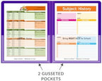 C-Line Classroom Connector School-to-Home Folders, Purple, 25 per Box (32009)