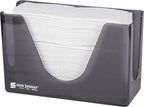San Jamar Countertop Paper Towel Dispener, Manual Dispensing for Bathroom and Kitchen, 7" x 11" x 4.38", Black Pearl