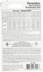 Permatex 27200 Hiigh Temperature Threadlocker Red, 10 ml