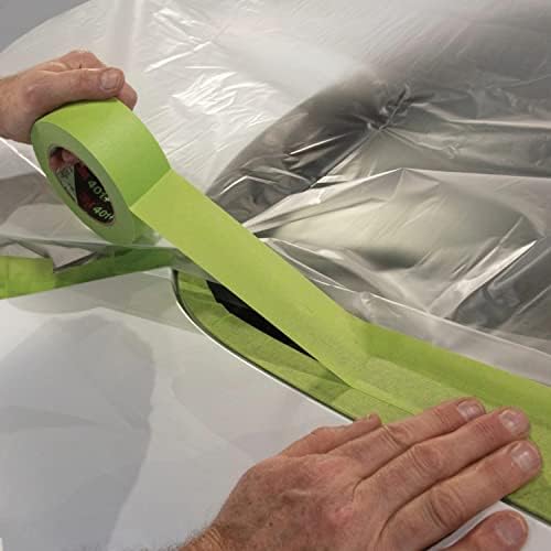 3M High Performance Green Masking Tape 401+, 72 mm x 55 m, 6.4 mil, 8/Case