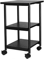 VASAGLE 3-Tier Printer Stand with Locking Wheels, Under Desk Printer Table