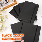 24 Pack Lined Journal Notebook for Work, 200 Pages, Medium 5.5 in x 8.3 in, A5 College Ruled, Hardcover Journaling Notebooks for Writing, Note Taking, Fit for Business Work School Home (Black)
