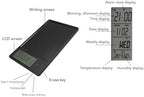 LCD Doodle Board 10 Inch Erasable Writing Pad with Digital Clock for Kids and Adults (Black)