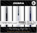 Zebra Pen SARASA Grand Retractable Gel Pen Git Set, Black Ink, 0.7mm, 3-Pk
