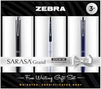 Zebra Pen SARASA Grand Retractable Gel Pen Git Set, Black Ink, 0.7mm, 3-Pk