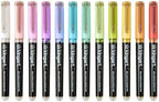 KINGART Acrylic Paint Markers Brush Tip, 12 Pastel Colors. Water-based, no-bleed, waterproof pens with automatic ink control for rock, egg, wood, fabric, glass & DIY crafts