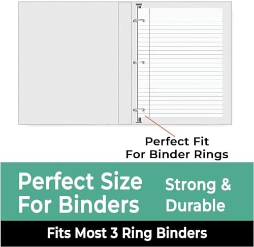 Rosmonde 3600 Sheets Loose Leaf Paper Bulk, 24 Pack, Wide Ruled Paper