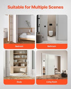 VEVOR Bypass Door Hardware, 8ft Heavy Duty Bypass Sliding Door Hardware Kit, Aluminum Alloy Sliding Closet Door Hardware Set with Finger Pulls, for 2 Door System, Fit Door Thickness 1 3/8" - 1 3/4"