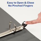 Avery Heavy-Duty View 3 Ring Binder, 1" One Touch Slant Rings, Holds 8.5" x 11" Paper, 1 Black Binder (05300) (Pack of 12)