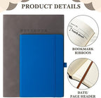 SATINIOR 5 Pack A4 Notebooks Leather Softcover Journal, Mixed Color