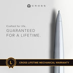 Cross ATX Pure Chrome Ballpoint Pen, Medium Point, Black Ink