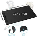 VEIKK VK1060 Pen Drawing Tablet, 10 x 6 Inch Graphics Tablet with 8 Shortcut Keys, 8192 Levels Battery Free Pen Supports Tilt Function, Work for Digital Art Drawing, Design or Online Work