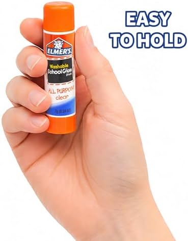 Elmer's All Purpose School Glue Sticks, Acid-Free and Washable, Clear, 7 Grams, 30 Count - Craft Projects, Poster, Classroom Supplies, #1 Teacher Brand