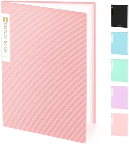 Sooez Binder with Plastic Sleeves 18-Pocket, Displays 36 Pages, 8.5"x11"