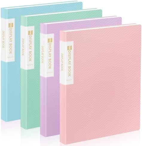 Sooez 4 Pack Binder with Plastic Sleeves 18Pocket, Displays 36 Pages 8.5x11