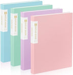 Sooez 4 Pack Binder with Plastic Sleeves 18Pocket, Displays 36 Pages 8.5x11